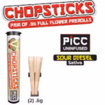 Chopsticks | Pre-rolls | Sour Diesel | 2 x.5g | 2 pack