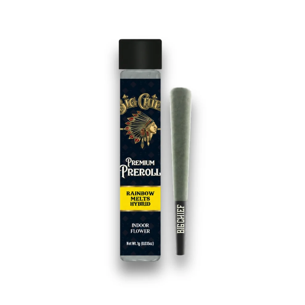 Big-Chief_Pre-Roll_1G_Rainbow_Melts_Hybrid Big Chief Pre-roll 1G - Image 1