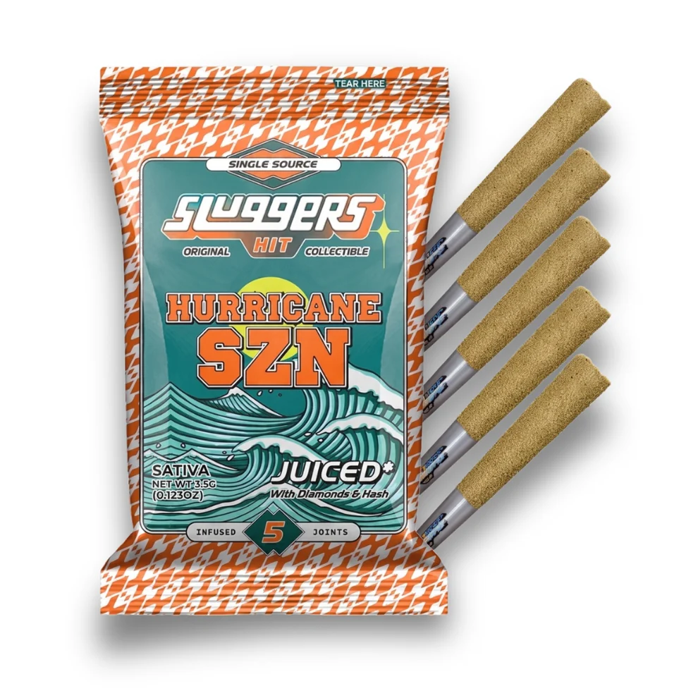 Sluggers_HIT_Hurricane_Szn_Sativa Sluggers HIT Juiced Mini Pre-rolls 3.5G - Image 1