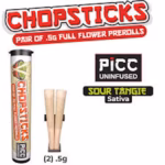 Chopsticks | Pre-rolls | Sour Tangie | 2 x.5g | 2 pack